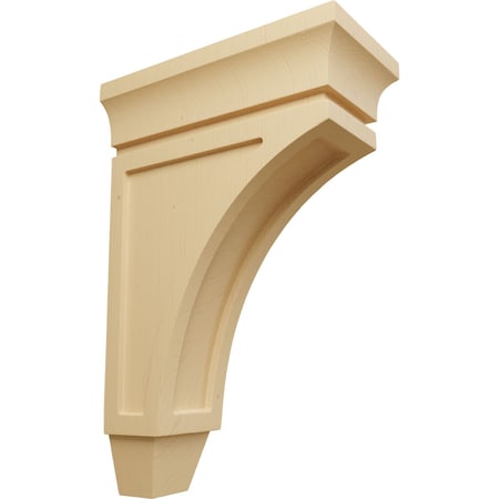 Ekena Millwork 4"W x 8"D x 12"H Medium Lucan Wood Corbel, Alder CORW04X08X12LUAL